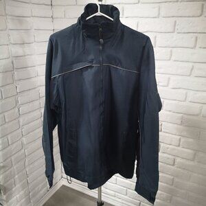 Zosdon Men's Size Large Navy Full Zip Mesh Lined Packable Hood Windbreaker